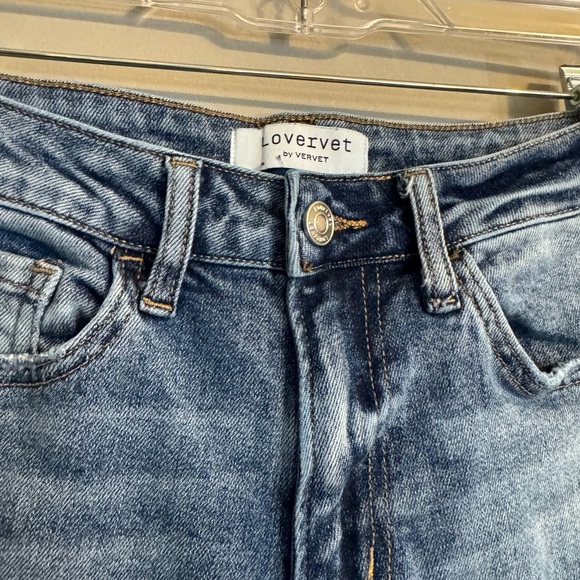 Lovervet by Vervet Blue Distressed Straight Leg Jeans - Picture 4 of 10